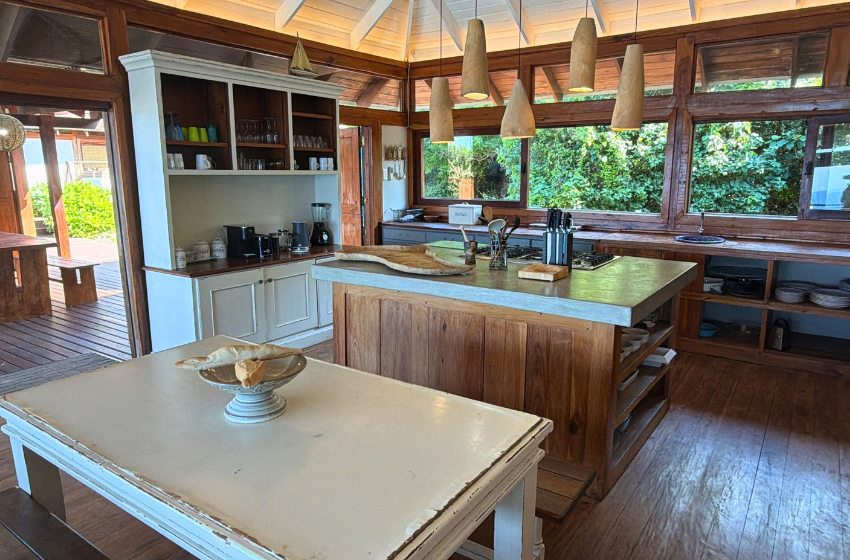 Kitchen at Aloha 17 in Ponta Mamoli