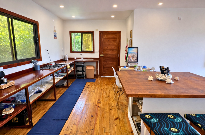 kitchen at Salt and Sun in Ponta Malongane