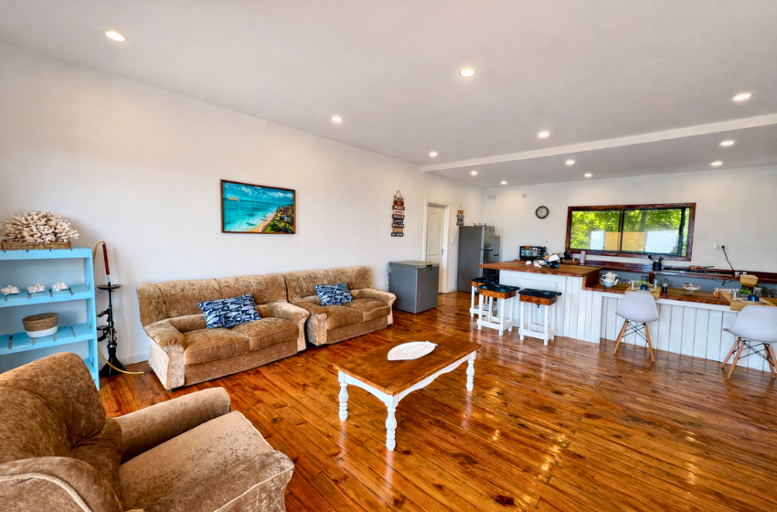 open plan living and kitchen at Salt and Sun in Ponta Malongane