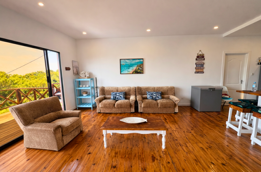 living room at Salt and Sun in Ponta Malongane