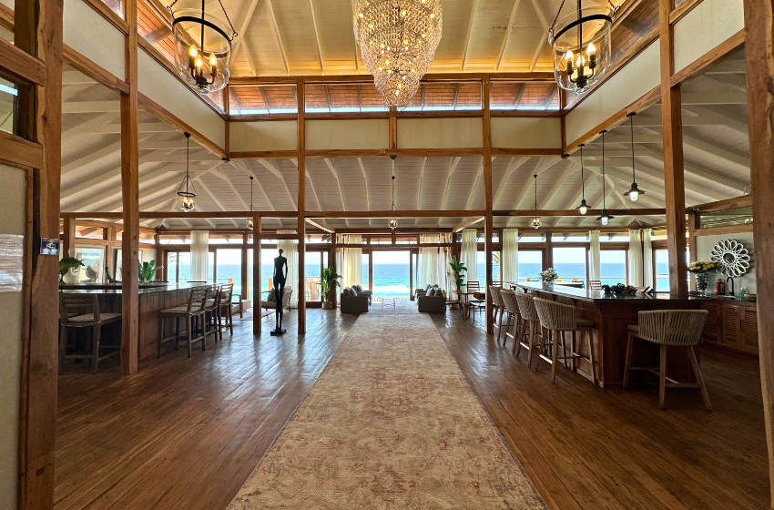 sea view from entrance at Aloha 5 in Ponta Mamoli