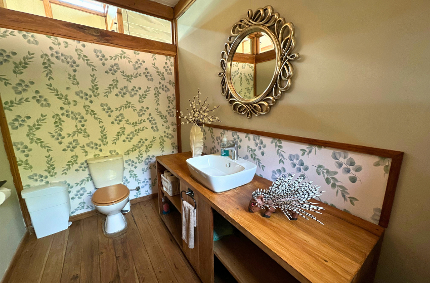 guest bathroom at Aloha 5 in Ponta Mamoli
