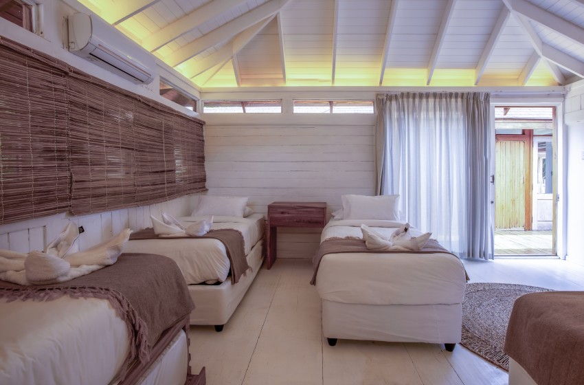 bedroom 5 with singles at Aloha 7 in Ponta Mamoli