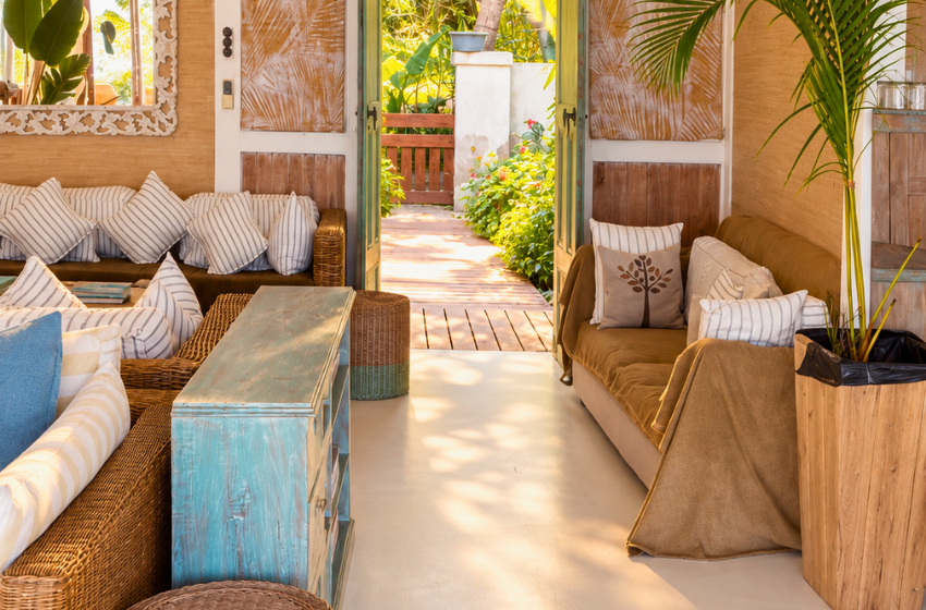 lounge area at Aloha 7 in Ponta Mamoli
